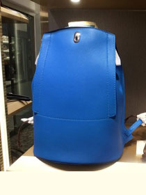 Hermes original handmade swift leather evelyn GR24 backpack H024 blue