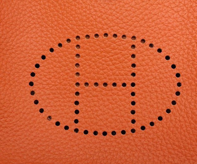 Hermes original togo leather mini evelyne tpm 17 shoulder bag E17 orange