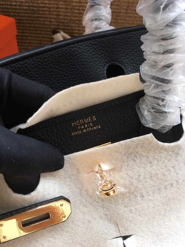 Hermes soft calf leather birkin 35 bag H35-5 black