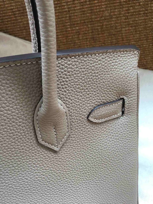 Hermes soft calf leather birkin 35 bag H35-5 grey