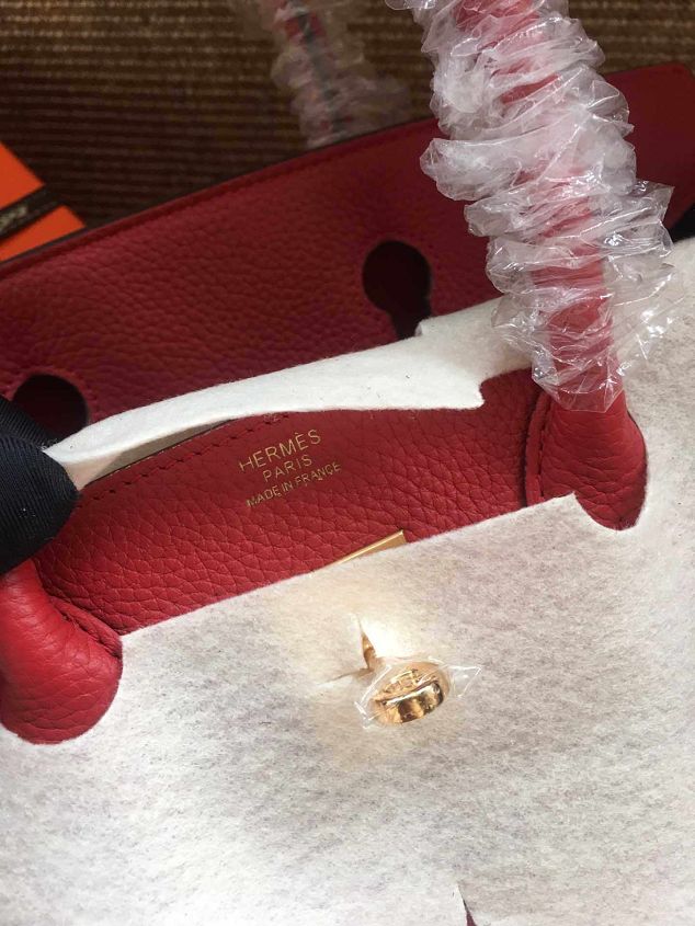 Hermes soft calf leather birkin 25 bag H25-5 red