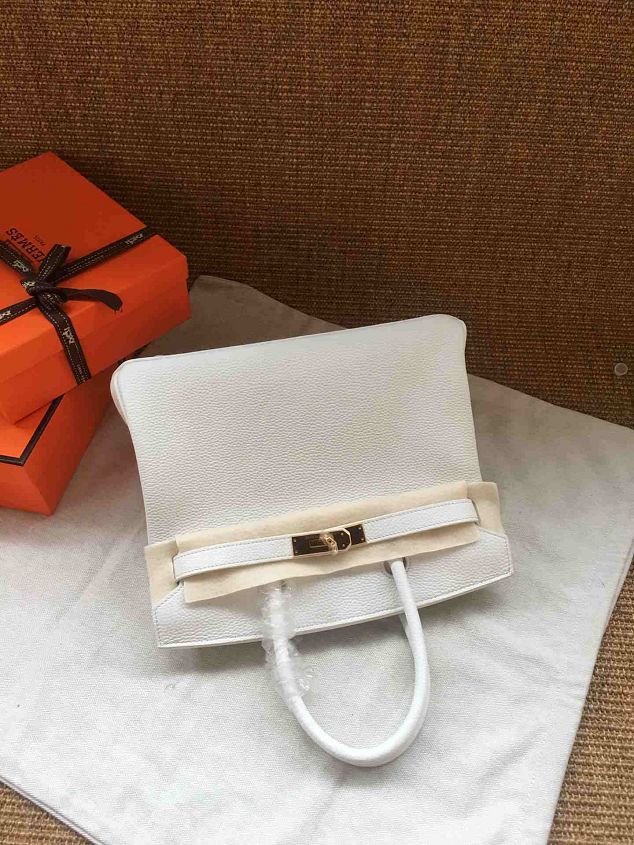 Hermes soft calf leather birkin 35 bag H35-5 white