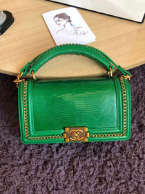 CC original python leather medium le boy handbag A94804 green