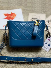 2020 CC original calfskin gabrielle small hobo bag A91810 blue