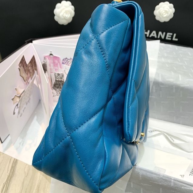 2020 CC original lambskin 19 maxi flap bag AS1162 blue