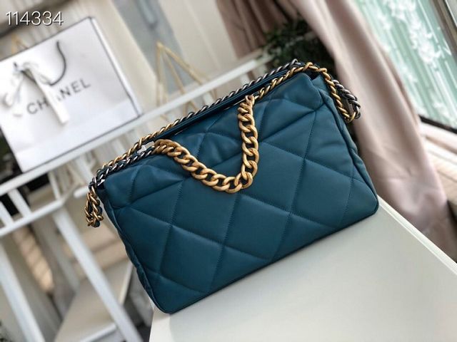 2020 CC original lambskin 19 maxi flap bag AS1162 turquoise