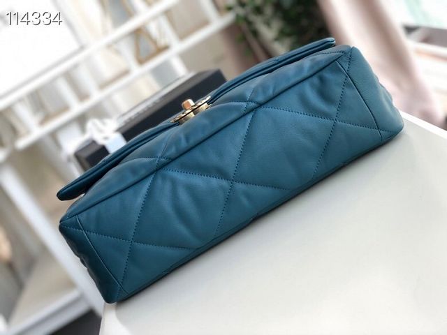 2020 CC original lambskin 19 maxi flap bag AS1162 turquoise