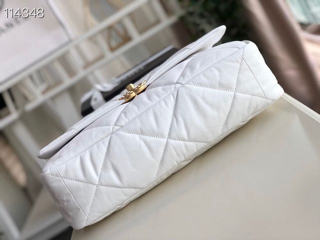 2020 CC original lambskin 19 maxi flap bag AS1162 white