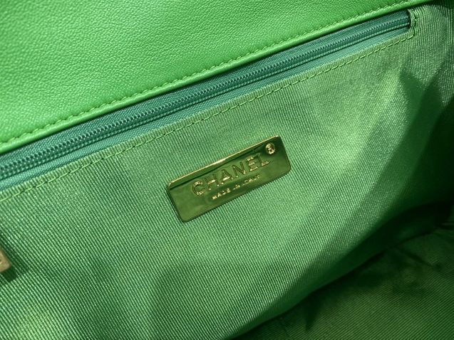 2020 CC original lambskin 19 flap bag AS1160 green