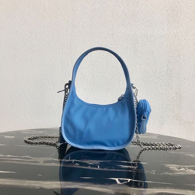 Prada original nylon re-edition 2000 hobo bag 1BC114 blue