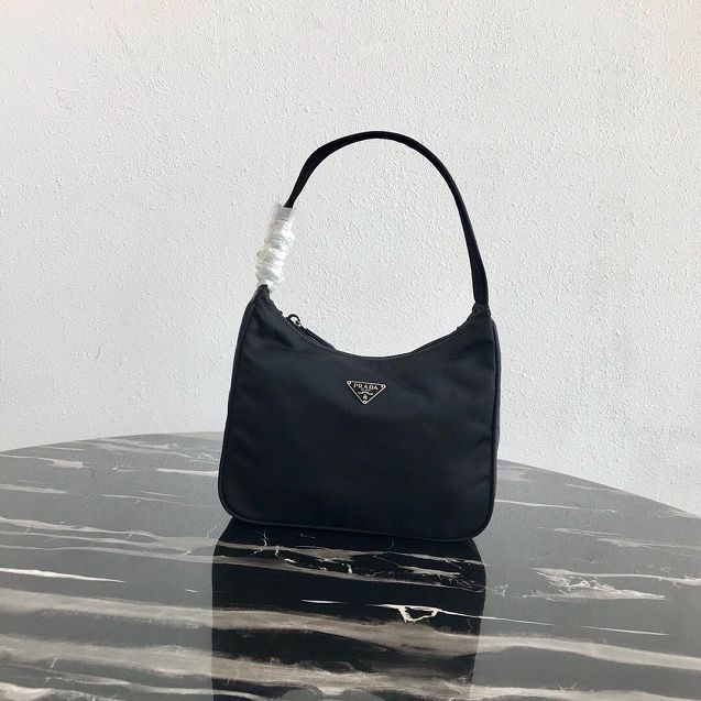 Prada original nylon mini hobo bag MV519 black