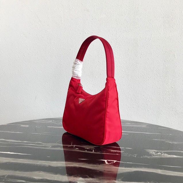 Prada original nylon mini hobo bag MV519 red