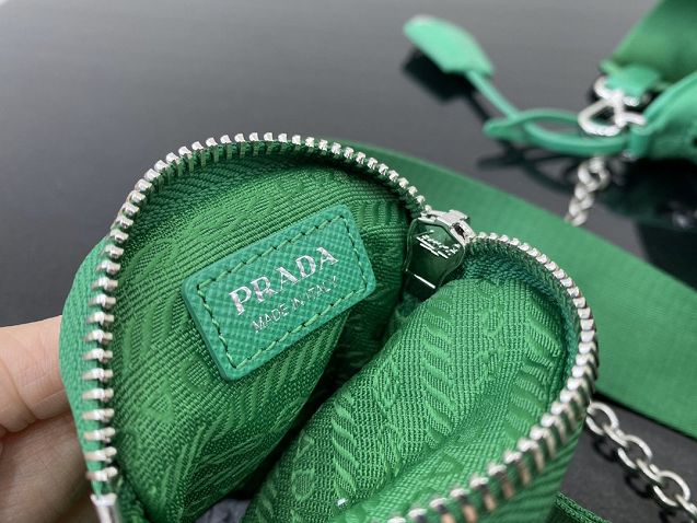 Prada original nylon shoulder bag 1BH204 green