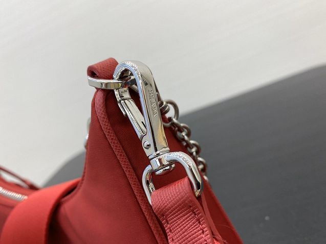 Prada original nylon shoulder bag 1BH204 red
