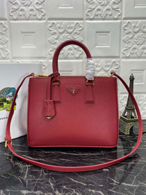 Prada saffiano leather tote bag 1BA274 red