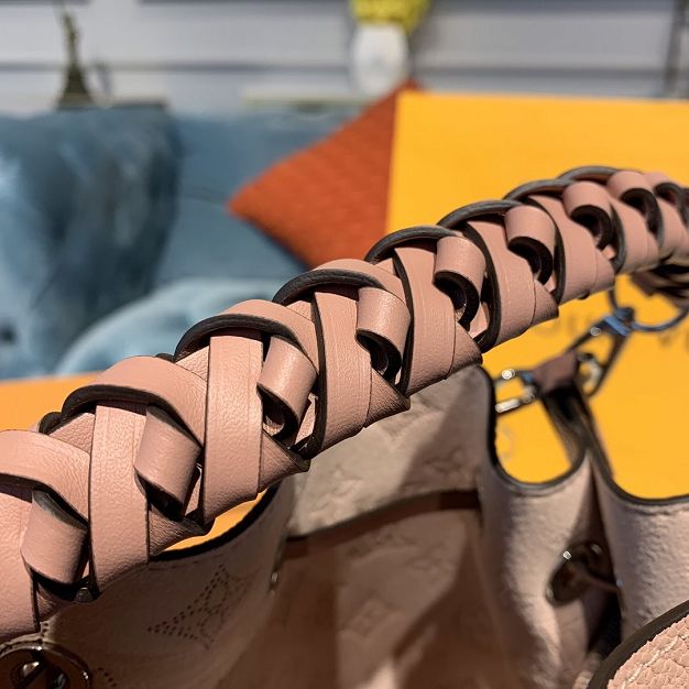 2020 louis vuitton original mahina leather muria bucket bag M55800 pink