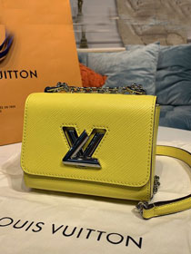 Louis vuitton original epi leather twist mini handbag M56119 yellow