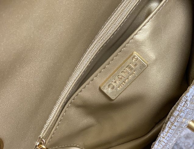 CC original python leather flap bag AS1787 gold
