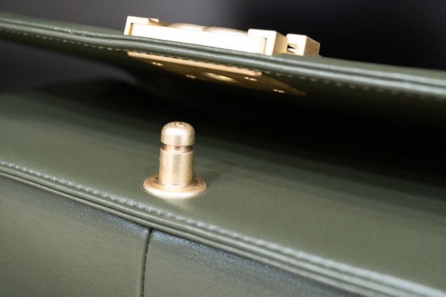CC original customized lambskin boy handbag A67086-2 blackish green