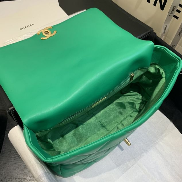 2020 CC original lambskin 19 maxi flap bag AS1162 green