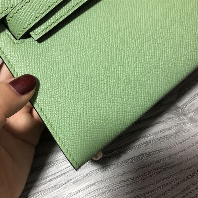 Hermes original epsom leather mini kelly 19 bag K0019 avocado green