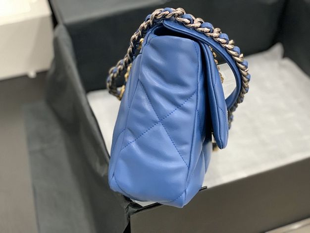 2020 CC original lambskin 19 large flap bag AS1161 royal blue
