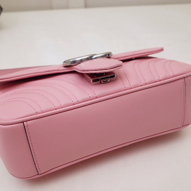 GG original calfskin marmont mini bag 446744 pink