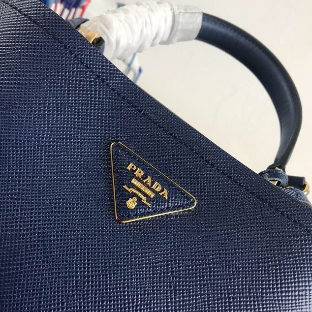 Prada original saffiano leather medium panier bag 1BA212 blue