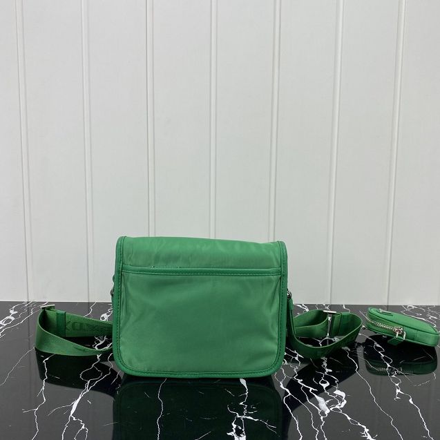 Prada original nylon shoulder bag 2VD034 green