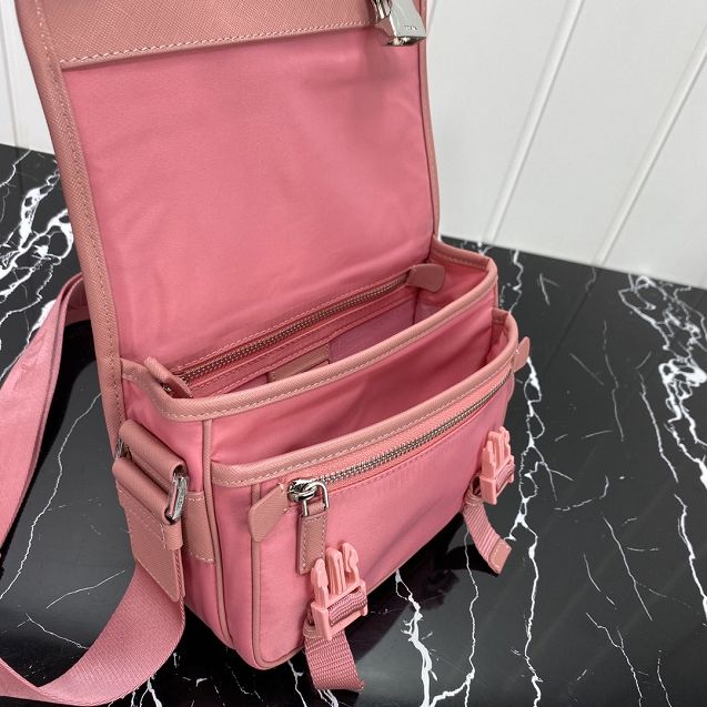 Prada original nylon shoulder bag 2VD034 pink