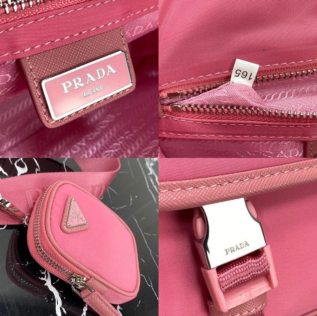 Prada original nylon shoulder bag 2VD034 pink