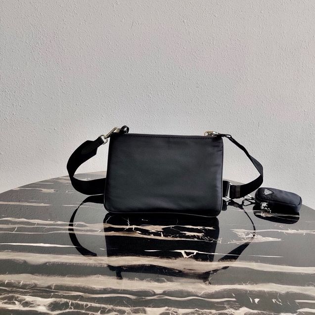 Prada nylon re-edition 2000 shoulder bag 1BH046 black