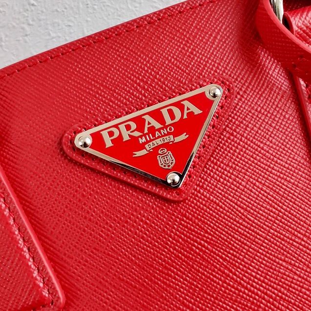 Prada original saffiano leather galleria micro bag 1BA296 red