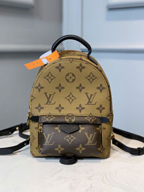 Louis vuitton handmade monogram reverse palm springs backpack mini M42411