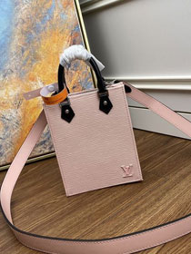 louis vuitton original epi leather petit sac plat bag M69575 pink