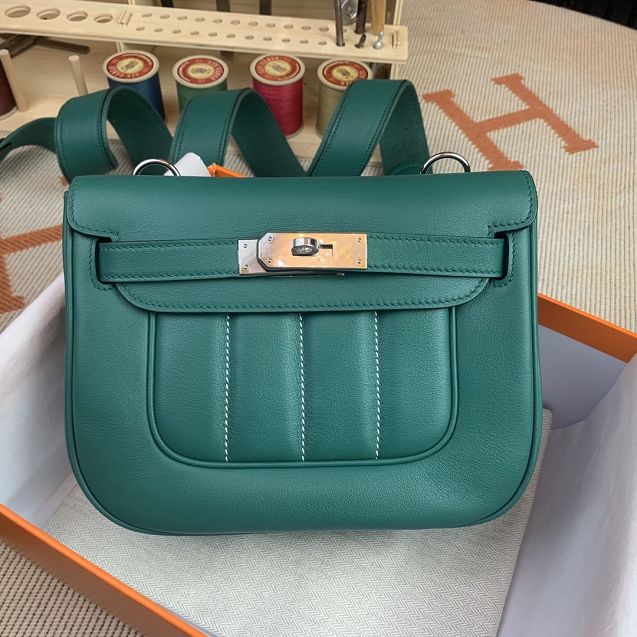Hermes original swift calfskin berlin bag BL0020 emerald green