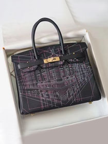 Hermes handmade original epsom leather birkin 35 bag H3500 black