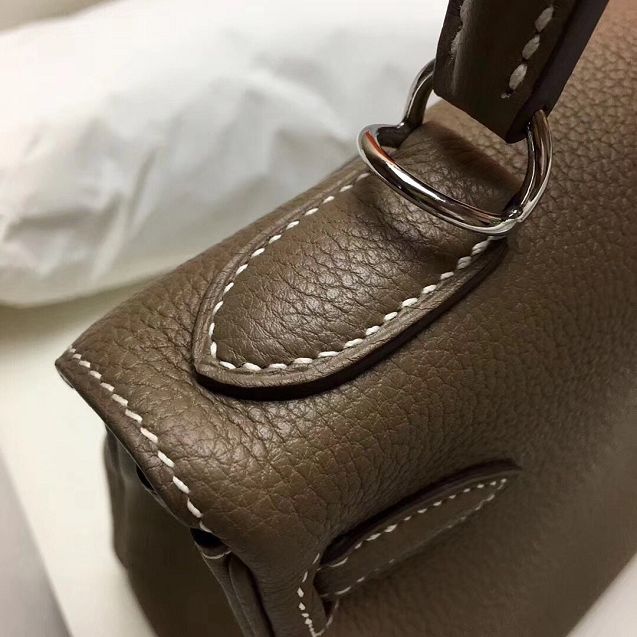 Hermes original togo leather kelly 32 bag K32-1 etoupe grey
