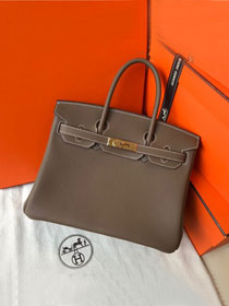 Hermes original togo leather birkin 30 bag H30-1 etoupe grey