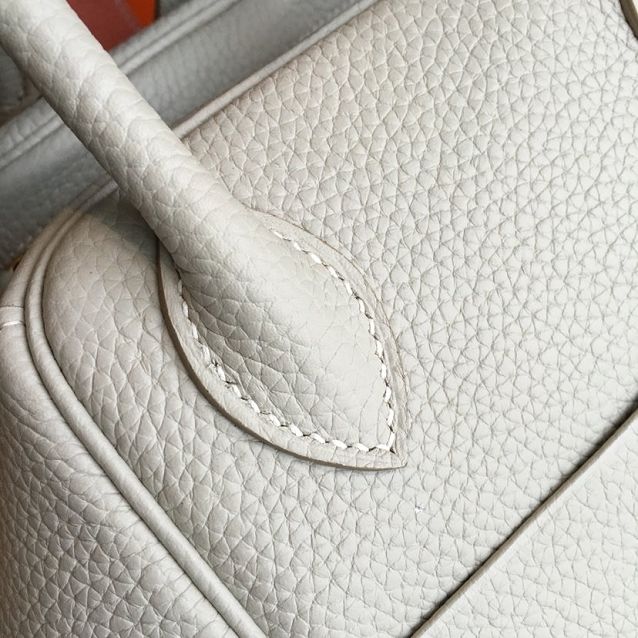 Hermes original top togo leather large lindy 34 bag H34 pearlash