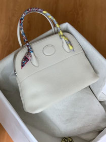 Hermes original togo leather medium bolide 31 bag B031 white