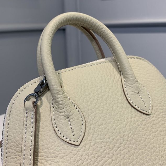 Hermes original togo leather mini bolide bag H018 white