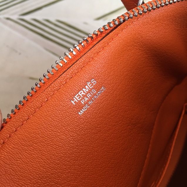 Hermes original epsom leather small bolide 27 bag B027 orange