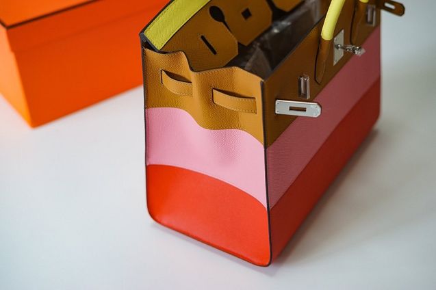 Hermes handmade original epsom leather birkin bag BK00035-4 multicolor