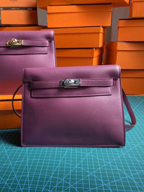 Hermes original evercolor leather kelly danse bag KD022 anemone purple