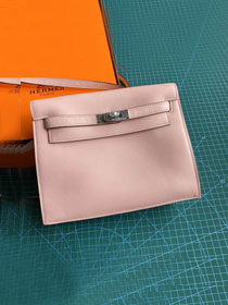 Hermes original evercolor leather kelly danse bag KD022 light pink