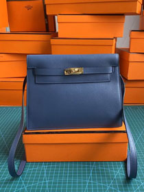 Hermes original evercolor leather kelly danse bag KD022 mykonos blue