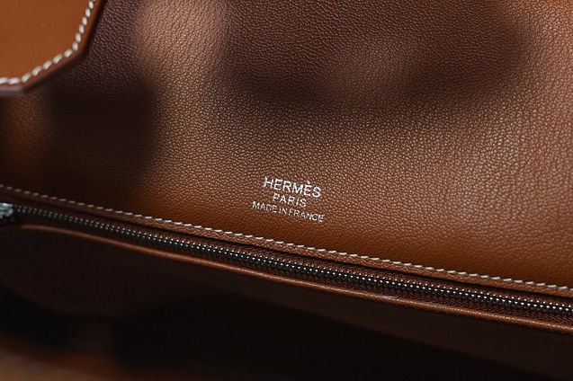 Hermes handmade original calfskin&canvas birkin bag BK00037 white&blue&caramel
