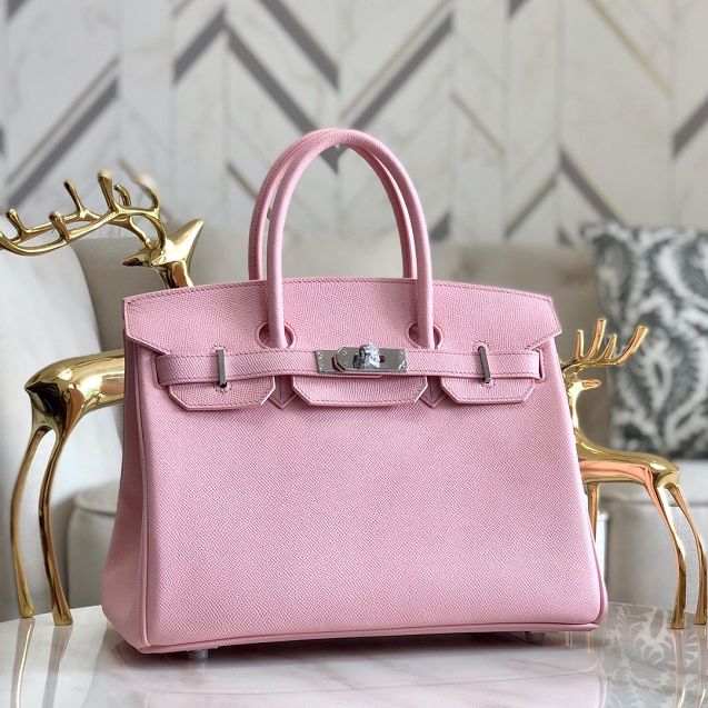 Hermes original epsom leather birkin 35 bag H35-3 3Q rose sakura