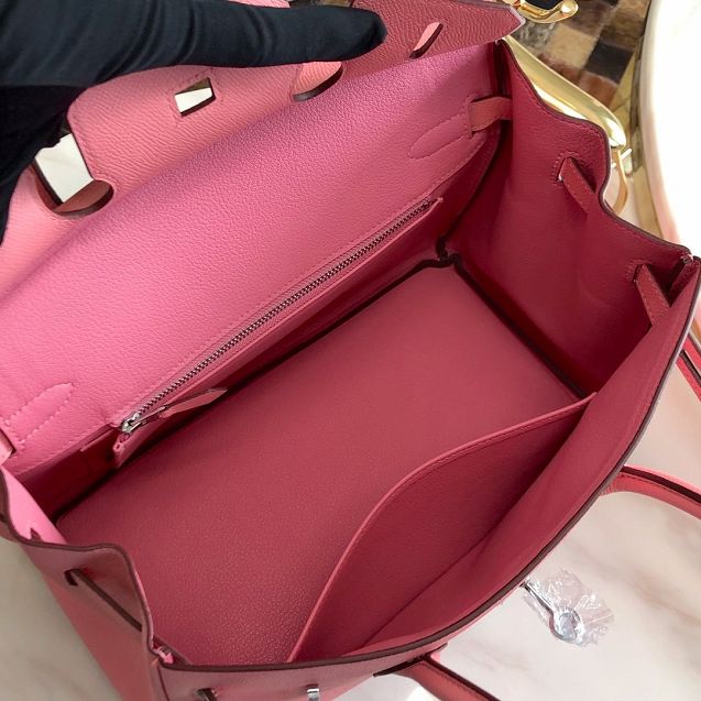Hermes original epsom leather birkin 35 bag H35-3  cherry pink